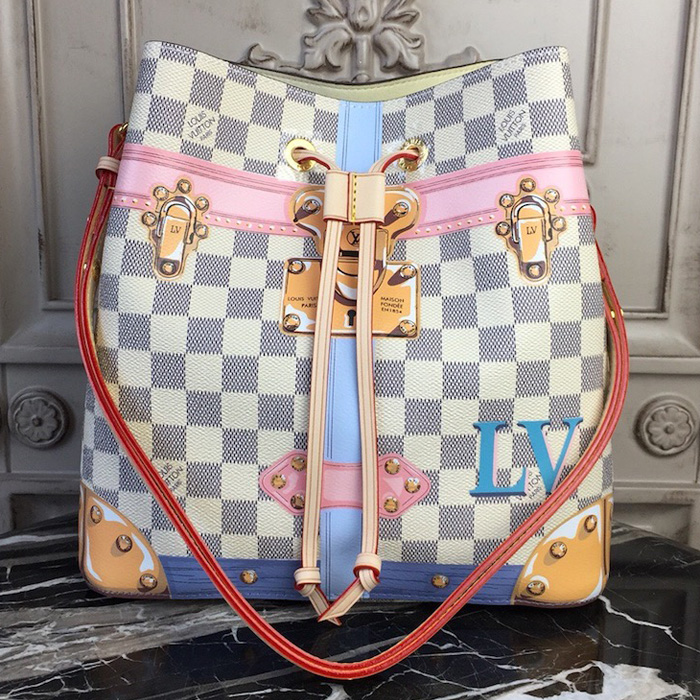 Сумка Louis Vuitton Damier Azur Canvas NeoNoe N41066 "White" фото № 2