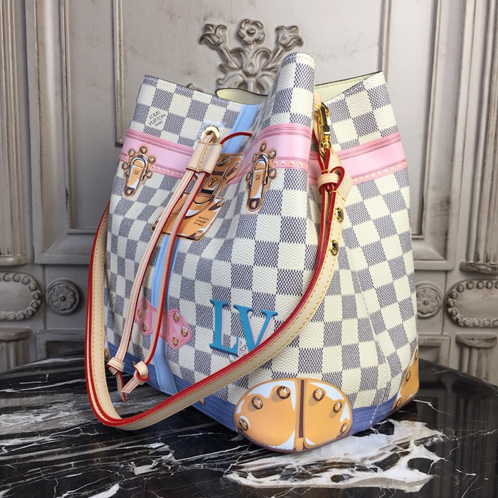 Сумка Louis Vuitton Damier Azur Canvas NeoNoe N41066 "White" фото № 3
