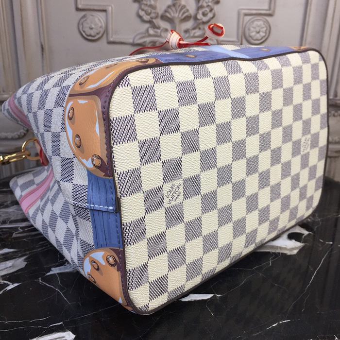 Сумка Louis Vuitton Damier Azur Canvas NeoNoe N41066 "White" фото № 7