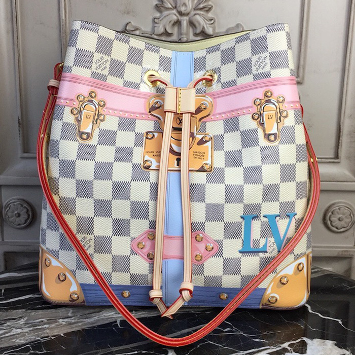 Сумка Louis Vuitton Damier Azur Canvas NeoNoe N41066 "White" фото № 10