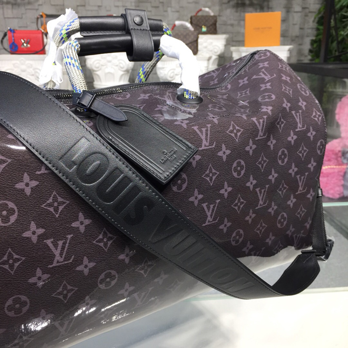 Сумка Louis Vuitton Monogram Eclipse Glaze Keepall Bandouliere 50 M43901 "Black" фото № 5
