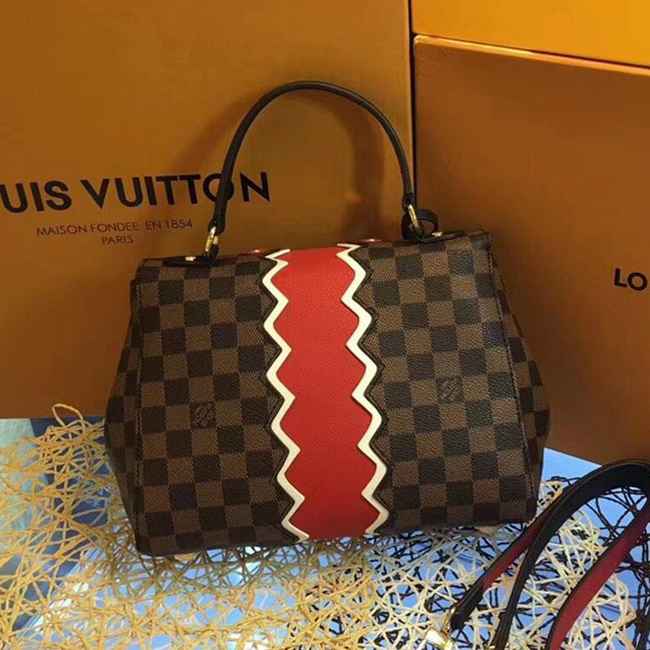 Сумка Louis Vuitton N40045 Bond Street BB Damier Ebene Canvas Rubis Red "Brown" фото № 5
