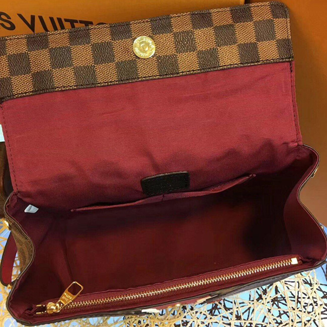 Сумка Louis Vuitton N40045 Bond Street BB Damier Ebene Canvas Rubis Red "Brown" фото № 10