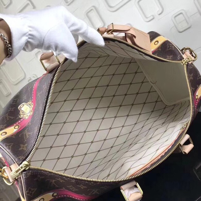 Сумка Louis Vuitton Keepall Bandouliere 50 M43613 Monogram Canvas "Brown" фото № 8