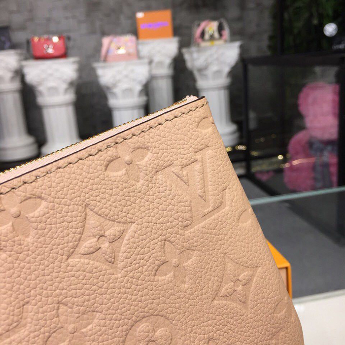 Сумка Louis Vuitton Pochette Double Zip M63919 Monogram Empreinte Leather Dore "Beige" фото № 5