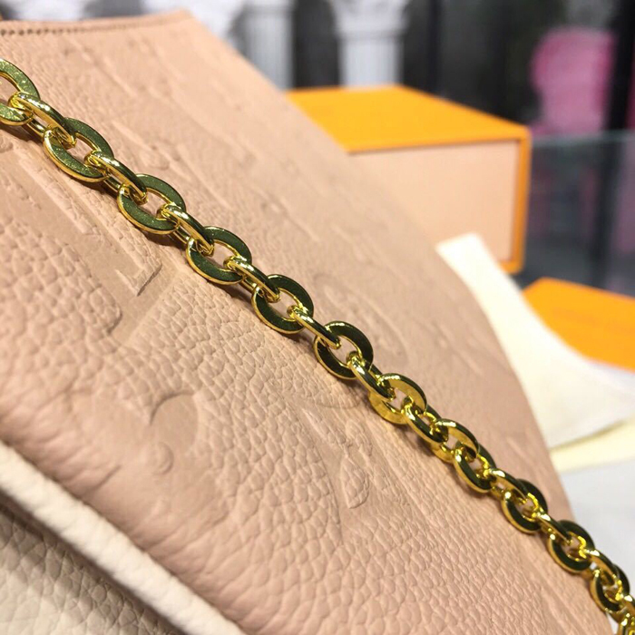 Сумка Louis Vuitton Pochette Double Zip M63919 Monogram Empreinte Leather Dore "Beige" фото № 6