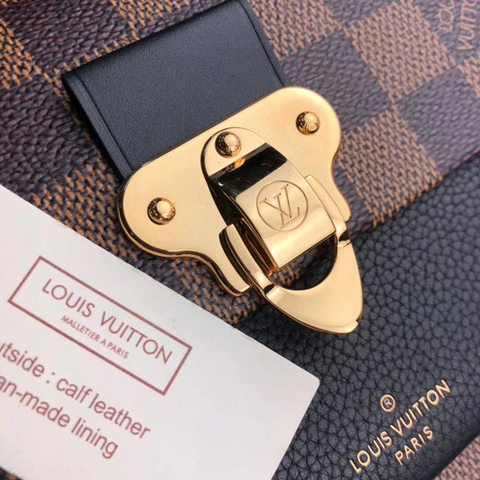 Сумка Louis Vuitton Vavin Chain Wallet N60221 Damier Ebene Canvas Black "Brown" фото № 6