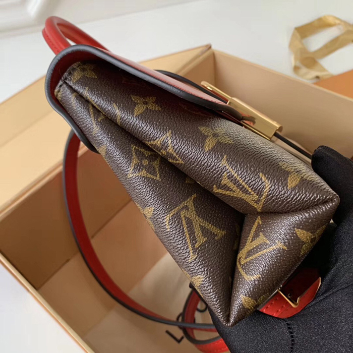 Сумка Louis Vuitton Locky BB M44322 Monogram Canvas Coquelicot Red "Brown" фото № 5