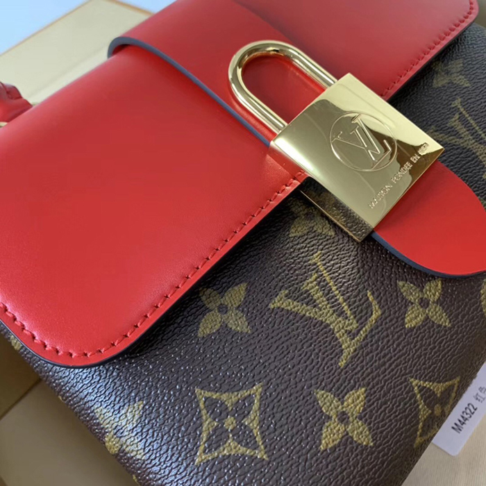 Сумка Louis Vuitton Locky BB M44322 Monogram Canvas Coquelicot Red "Brown" фото № 4