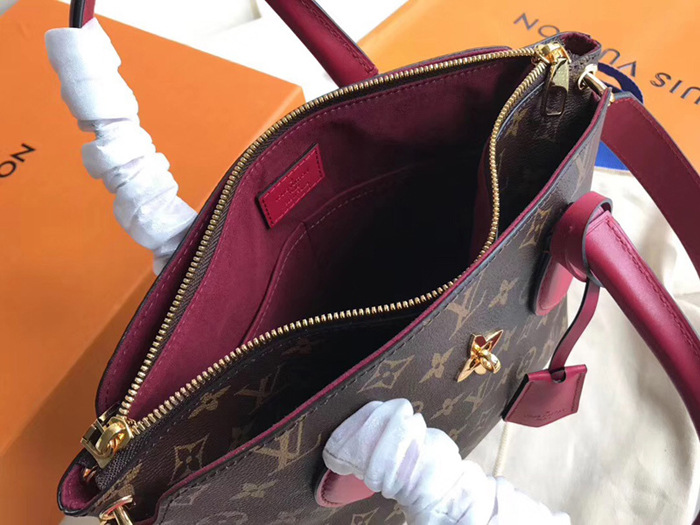 Сумка Louis Vuitton Flower Zipped Tote BB M44350 Monogram Canvas Lie De Vin Red "Brown" фото № 9