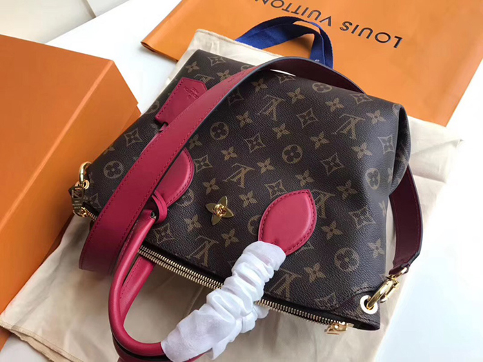 Сумка Louis Vuitton Flower Zipped Tote BB M44350 Monogram Canvas Lie De Vin Red "Brown" фото № 5