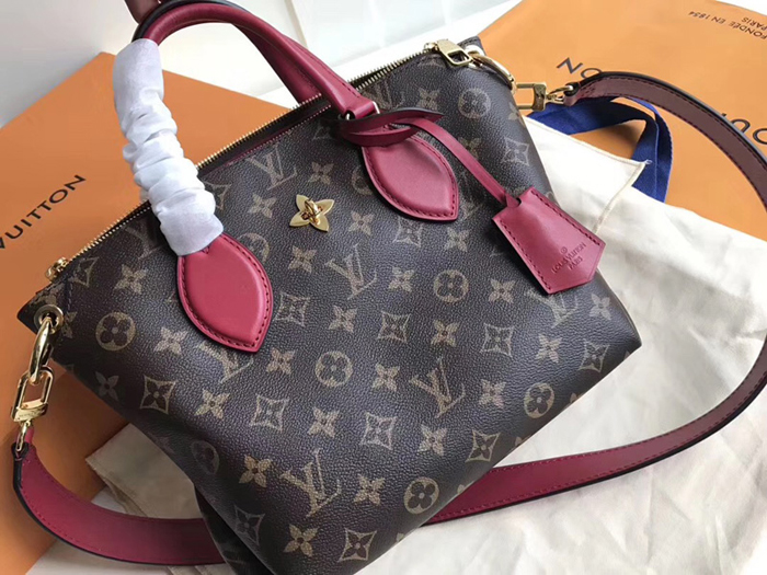 Сумка Louis Vuitton Flower Zipped Tote BB M44350 Monogram Canvas Lie De Vin Red "Brown" фото № 2