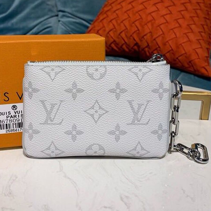 Клатч Louis Vuitton Zipped Pouch PM M67809 Monogram Canvas "White" фото № 4