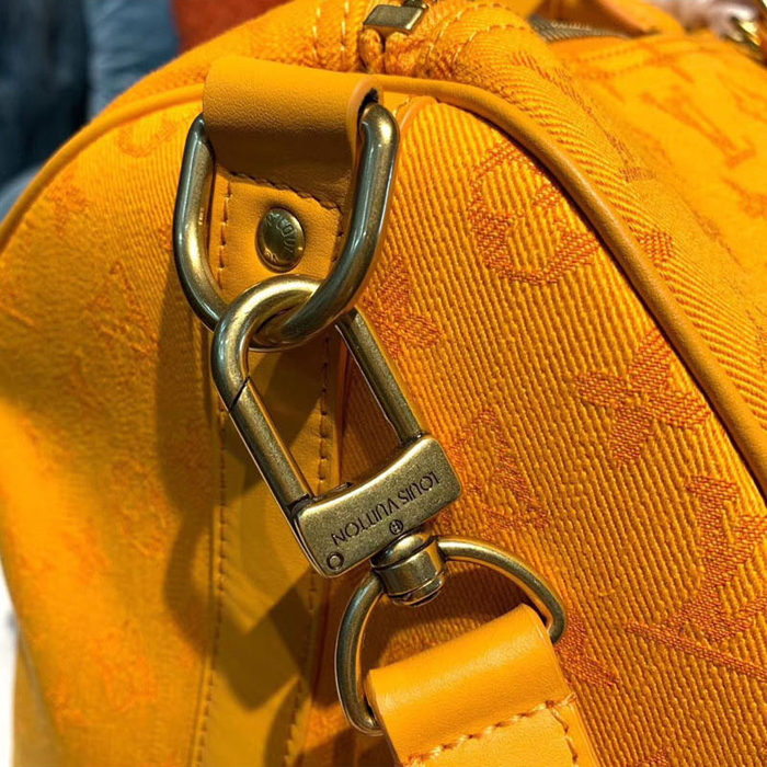 Сумка Louis Vuitton Keepall Bandouliere 50 M44644 Monogram Denim Ochre Yellow "Orange" фото № 6
