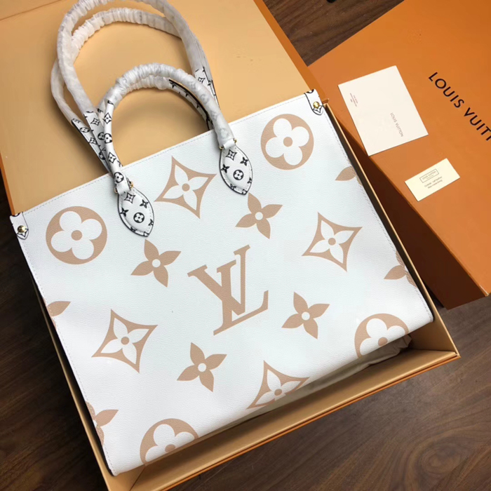Сумка Louis Vuitton Onthego M44571 Monogram Coated Canvas Khaki Green "White" фото № 2
