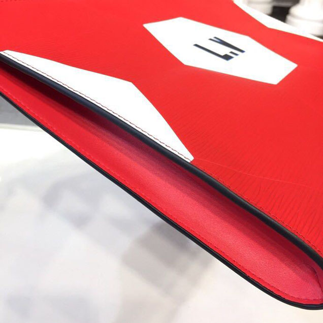 Клатч Louis Vuitton Pochette Jour GM Canvas FIFA World Cup Russia 2018 Collection M63232 White "Red" фото № 3