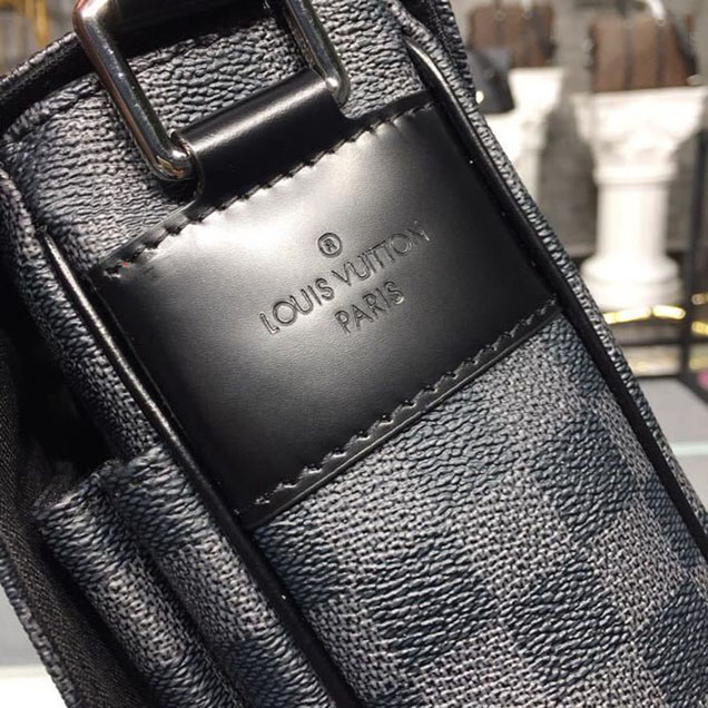 Сумка Louis Vuitton Christopher Messenger Bag 36cm Damier Graphite Canvas Fall Winter 2018 Collection N41500 Black "Graphite" фото № 6