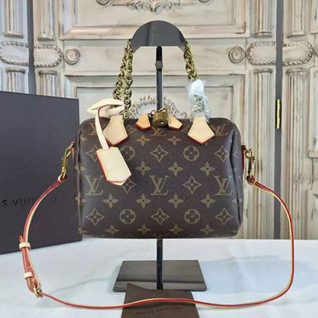 Сумка Louis Vuitton M40988 Speedy 20 Chain Tote Bag Monogram Canvas "Brown" фото № 2