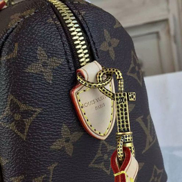 Сумка Louis Vuitton M40988 Speedy 20 Chain Tote Bag Monogram Canvas "Brown" фото № 5