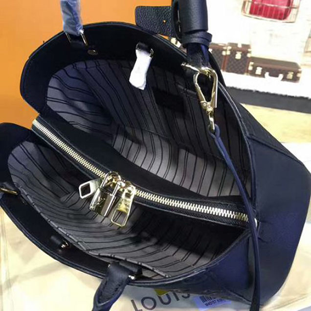 Сумка Louis Vuitton M41048 Montaigne MM Tote Bag Monogram Empreinte Leather "Black" фото № 10