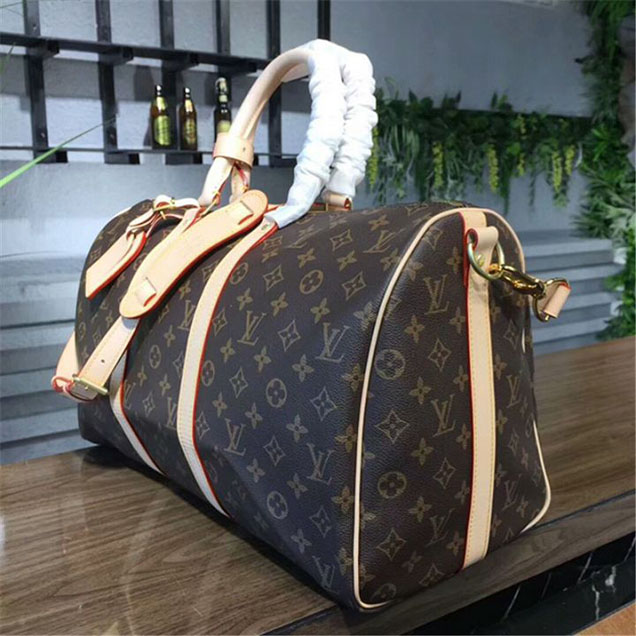 Сумка Louis Vuitton M41418 Keepall Bandouliere 45 Duffel Bag Monogram Canvas "Brown" фото № 3