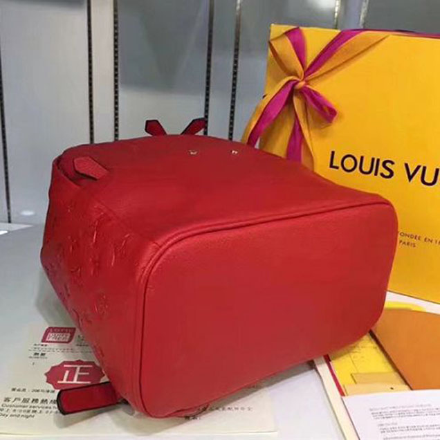 Рюкзак Louis Vuitton M44015 Sorbonne Backpack Monogram Empreinte Leather "Red" фото № 6