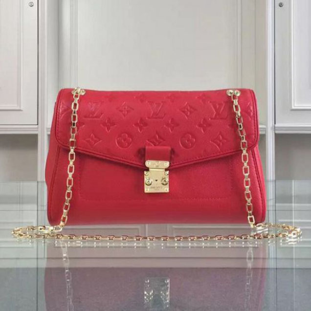 Сумка Louis Vuitton M48949 Saint-Germain PM Shoulder Bag Monogram Empreinte Leather "Red" фото № 2