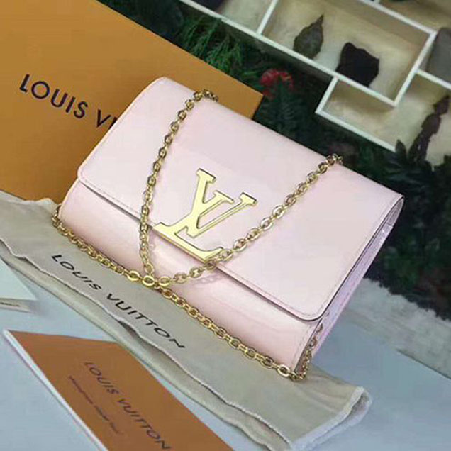 Сумка Louis Vuitton M51603 Louise Chain PM Crossbody Bag Monogram Vernis "Pink" фото № 2