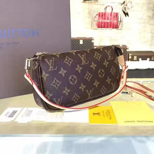 Сумка Louis Vuitton M51980 Pochette Accessoires Monogram Canvas "Brown" фото № 2