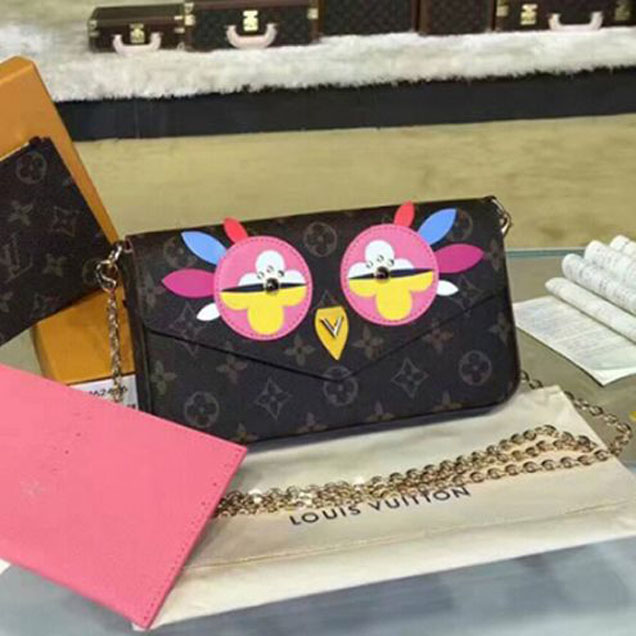 Сумка Louis Vuitton M62416 Pochette Felicie Crossbody Bag Monogram Canvas "Brown" фото № 3