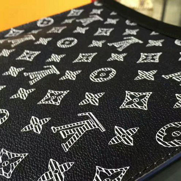 Клатч Louis Vuitton M66639 Pochette Voyage MM Monogram Canvas "Navy Blue" фото № 8