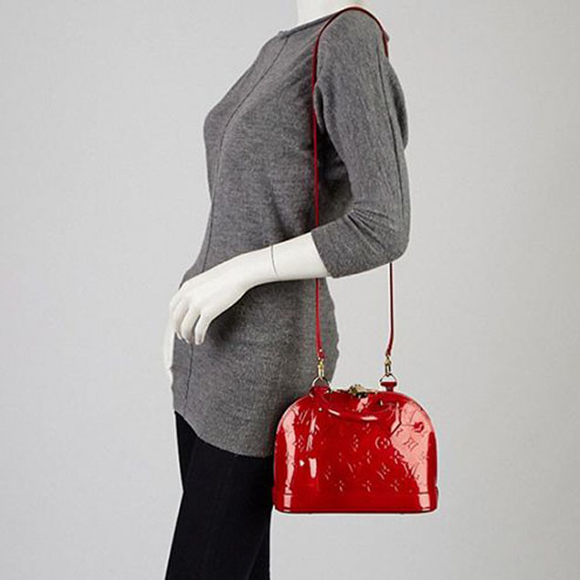 Сумка Louis Vuitton M90174 Alma BB Tote Bag Monogram Vernis "Red" фото № 10