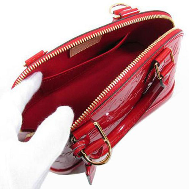 Сумка Louis Vuitton M90174 Alma BB Tote Bag Monogram Vernis "Red" фото № 7