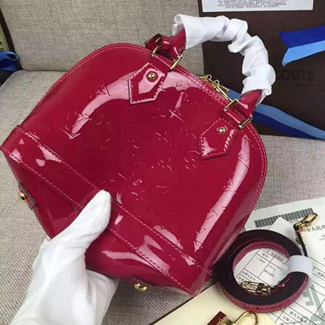Сумка Louis Vuitton M91771 Alma BB Tote Bag Monogram Vernis "Pink" фото № 7