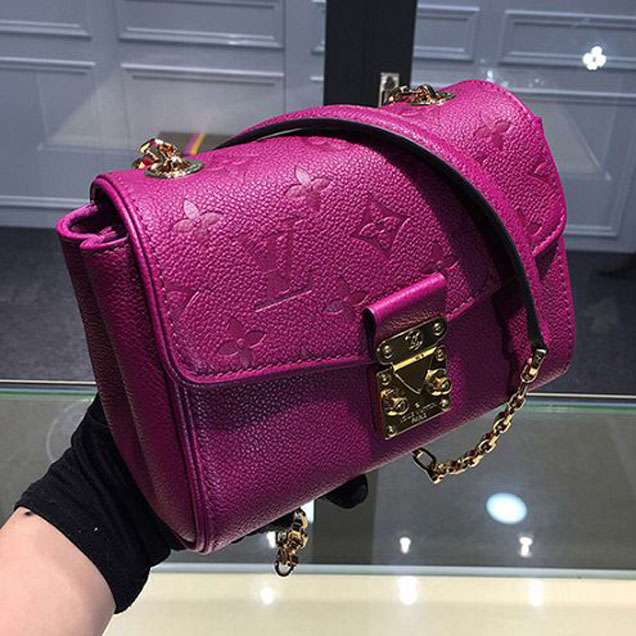 Сумка Louis Vuitton M94555 Saint-Germain BB Crossbody Bag Monogram Empreinte Leather "Purple" фото № 3