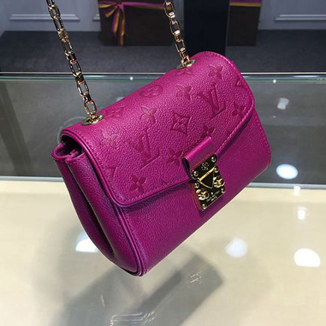 Сумка Louis Vuitton M94555 Saint-Germain BB Crossbody Bag Monogram Empreinte Leather "Purple" фото № 5