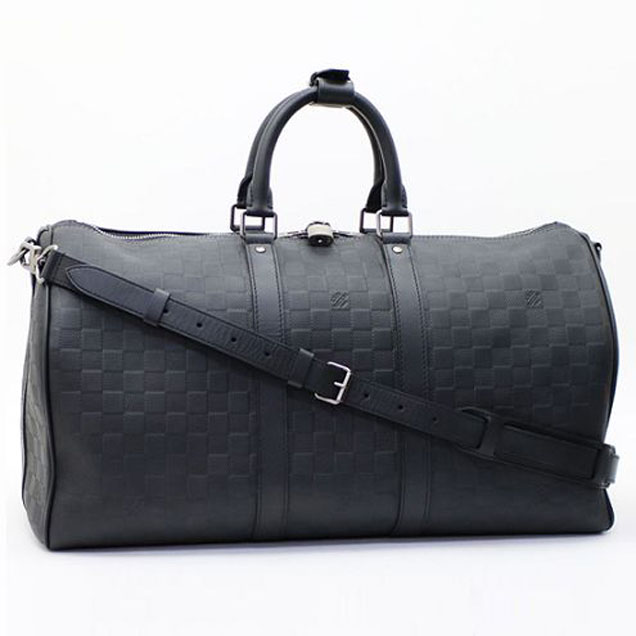 Сумка Louis Vuitton N41145 Keepall Bandouliere 45 Duffel Bag Damier Infini Leather "Black" фото № 2