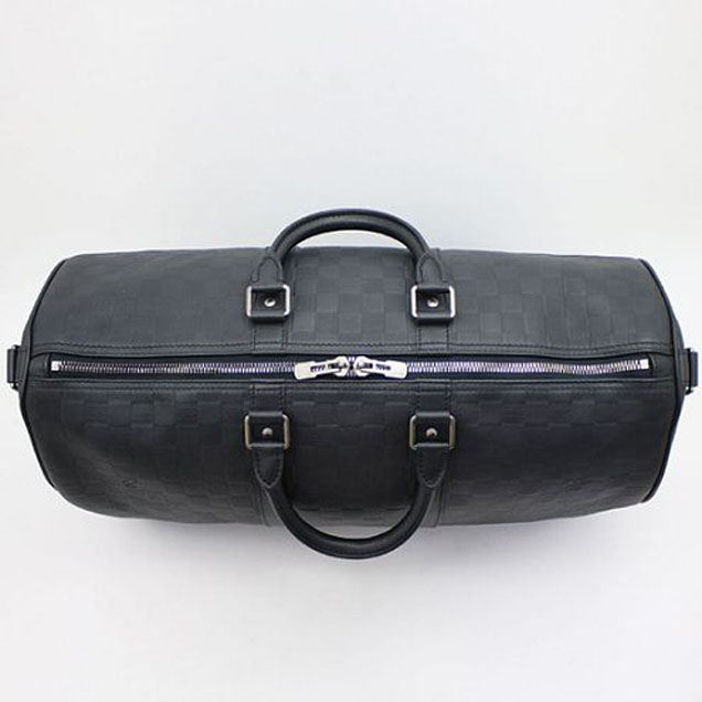 Сумка Louis Vuitton N41145 Keepall Bandouliere 45 Duffel Bag Damier Infini Leather "Black" фото № 4
