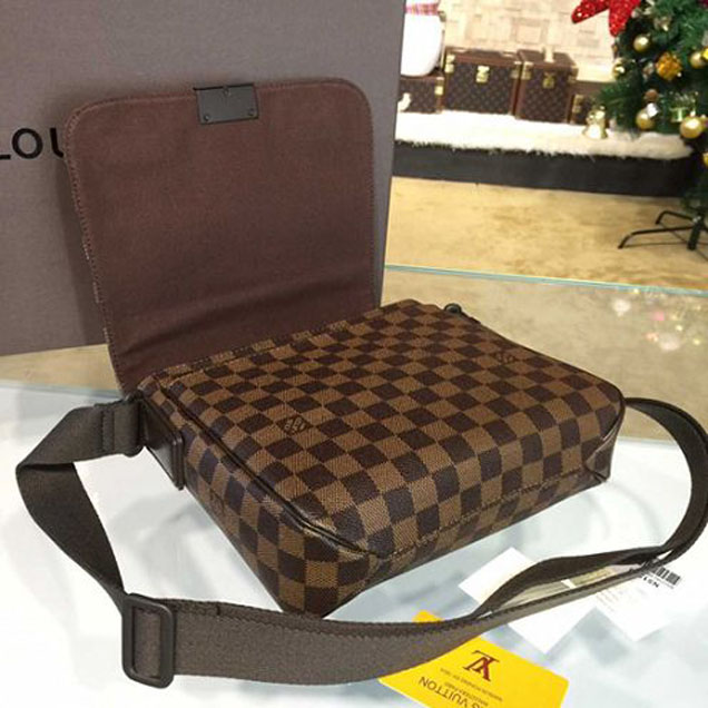 Сумка Louis Vuitton N41213 District PM Messenger Bag Damier Ebene Canvas "Brown" фото № 9