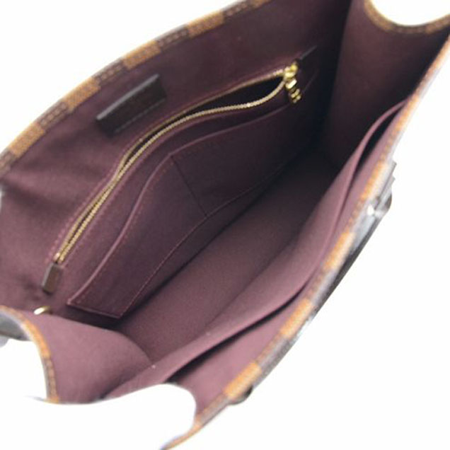 Сумка Louis Vuitton N41226 Sac Plat PM Tote Bag Damier Ebene Canvas "Brown" фото № 9