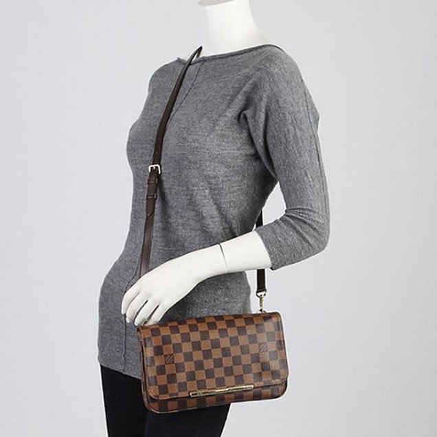 Сумка Louis Vuitton N41257 Hoxton PM Crossbody Bag Damier Ebene Canvas "Brown" фото № 9
