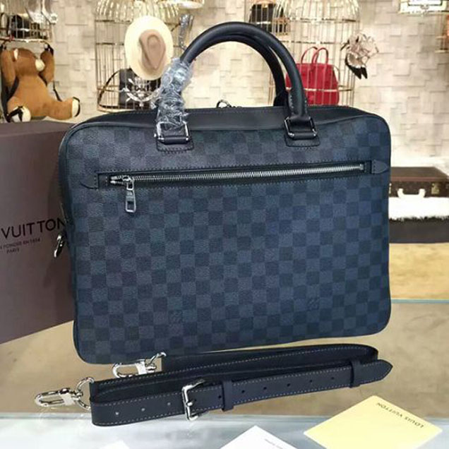 Портфель Louis Vuitton N41347 Porte-Documents Business Briefcase Damier Cobalt Canvas "Navy Blue" фото № 2