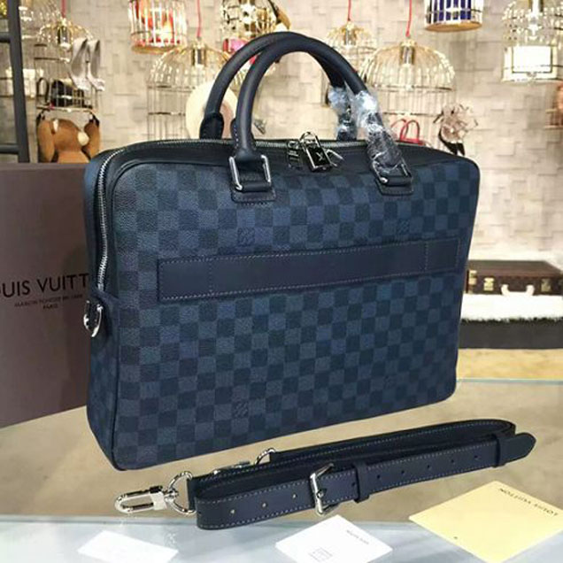 Портфель Louis Vuitton N41347 Porte-Documents Business Briefcase Damier Cobalt Canvas "Navy Blue" фото № 3
