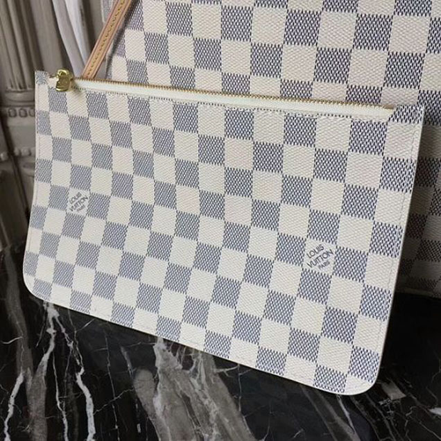 Сумка Louis Vuitton N41360 Neverfull GM Shoulder Bag Damier Azur Canvas "White" фото № 5
