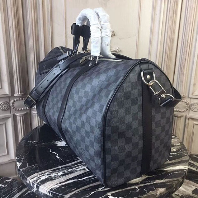 Сумка Louis Vuitton N41418 Keepall Bandouliere 45 Duffel Bag Damier Graphite Canvas "Graphite" фото № 4