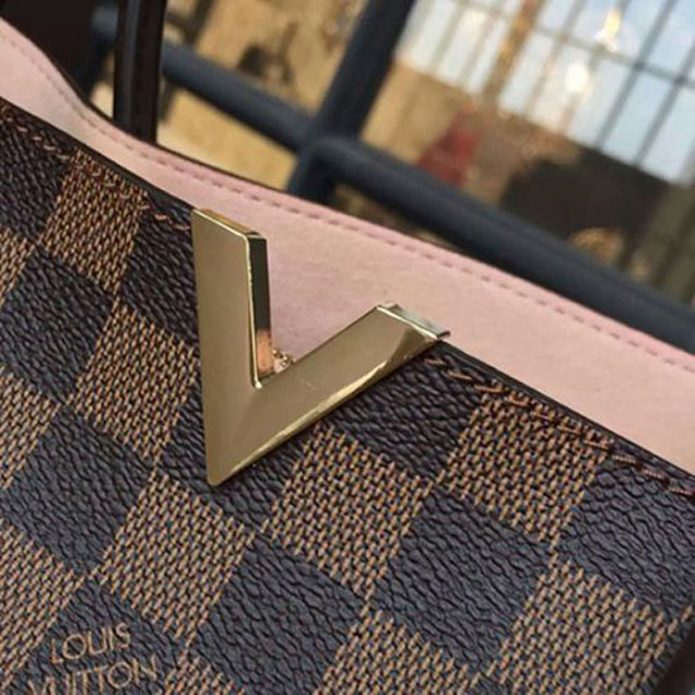 Сумка Louis Vuitton N41435 Kensington Tote Bag Damier Ebene Canvas "Brown" фото № 5