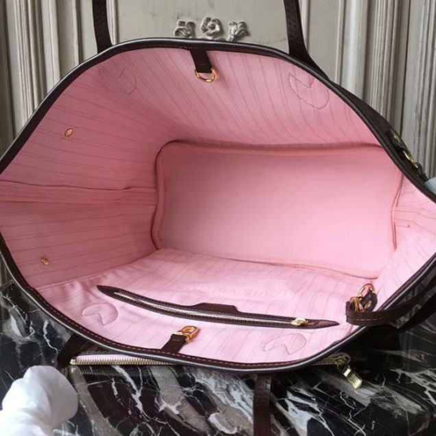 Сумка Louis Vuitton N41603 Neverfull MM Shoulder Bag Damier Ebene Canvas "Brown" фото № 8