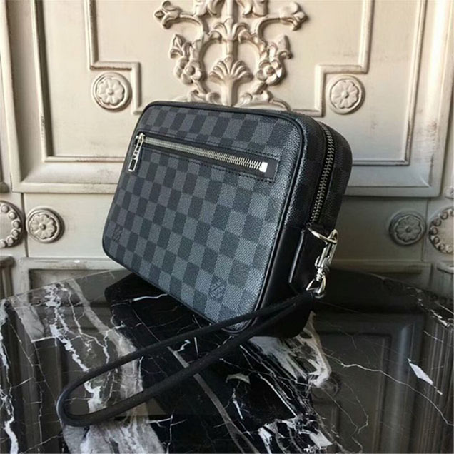 Клатч Louis Vuitton N41664 Kasai Clutch Damier Graphite Canvas "Graphite" фото № 3