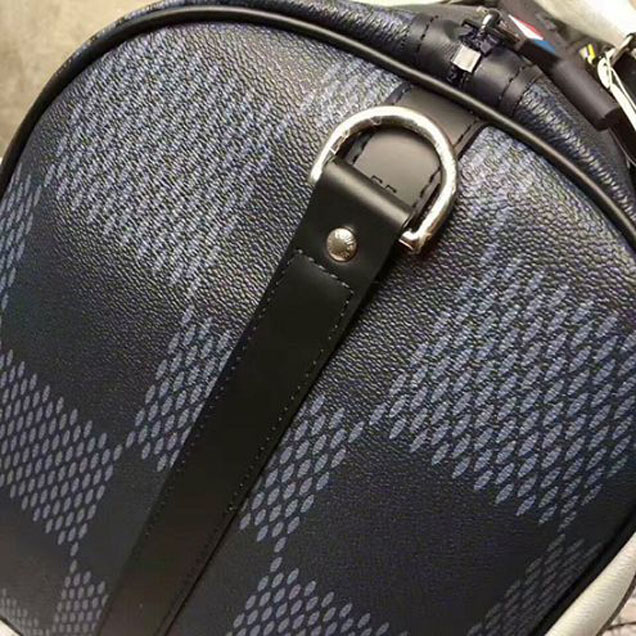 Сумка Louis Vuitton N44009 Keepall 55 Bandouliere Duffel Bag Damier Cobalt Canvas "Navy Blue" фото № 5