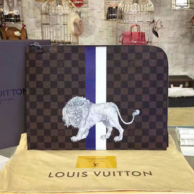 Louis Vuitton N63345 Pochette Jour GM Damier Ebene Canvas "Brown" фото № 2